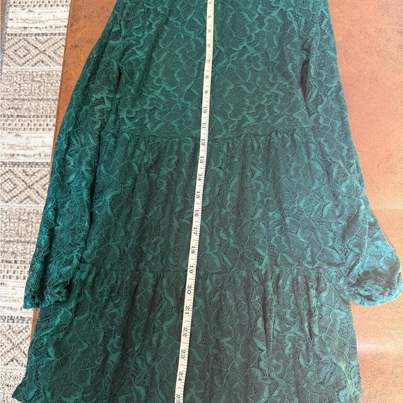 Art Class Teal Lace Kids Formal Dress - Picture 5 of 6